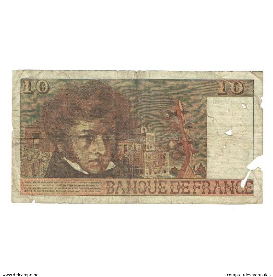 France, 10 Francs, Berlioz, 1975, R.173, AB, Fayette:63.10, KM:150b - 10 F 1972-1978 ''Berlioz''