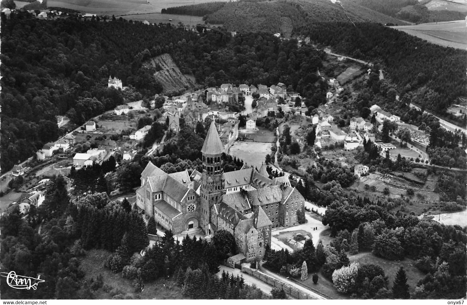 CLERVAUX-Klierf-Clerf-Luxembourg-Vue Générale-Abbaye Saint-Maurice-Saint-Maur-Timbre-Stempel-Briefmarken-Nations-Unies - Clervaux