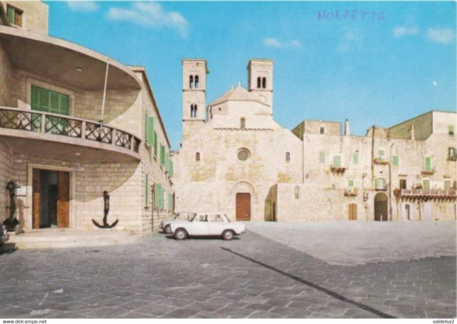 MOLFETTA - BARI - IL DUOMO VECCHIO E LA CAPITANERIA DI PORTO - AUTO - 1969 - Molfetta