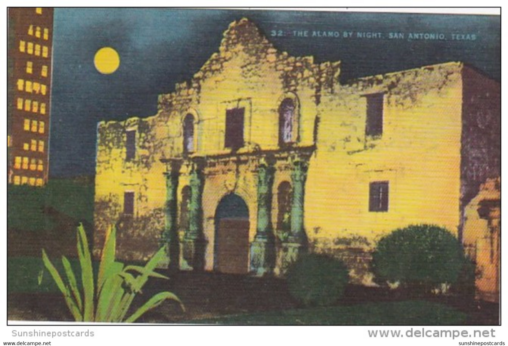 Texas San Antonio The Alamo By Night - San Antonio