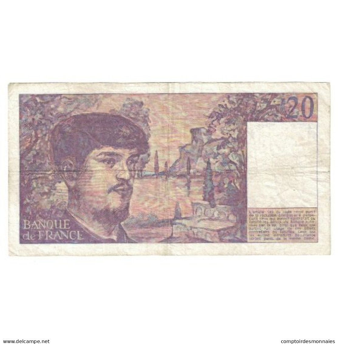 France, 20 Francs, Debussy, 1980, U.006, TB, Fayette:66.1, KM:151a - 20 F 1980-1997 ''Debussy''