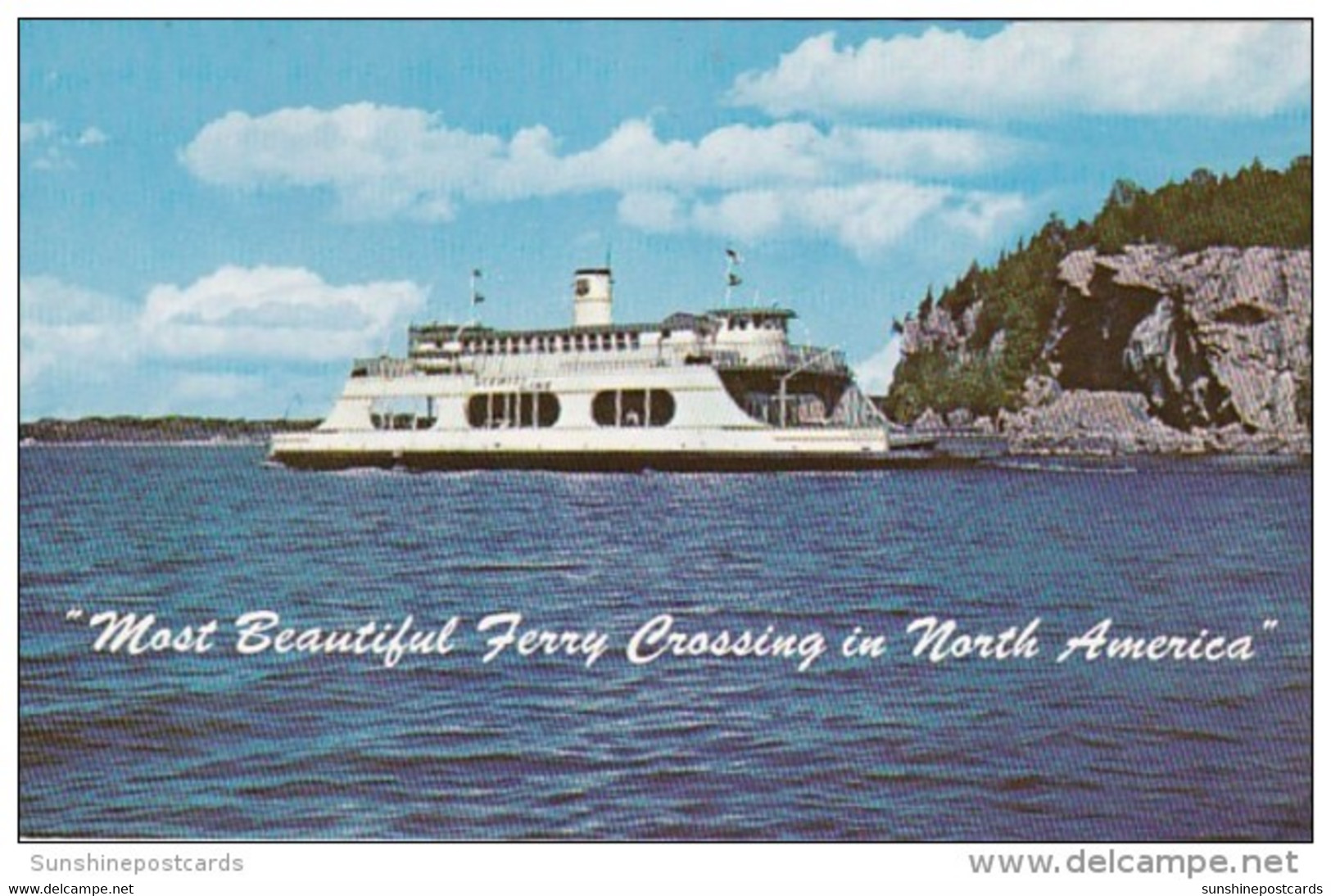 Vermont Burlington Harbor M V Adirondack Passing Rock Point - Burlington