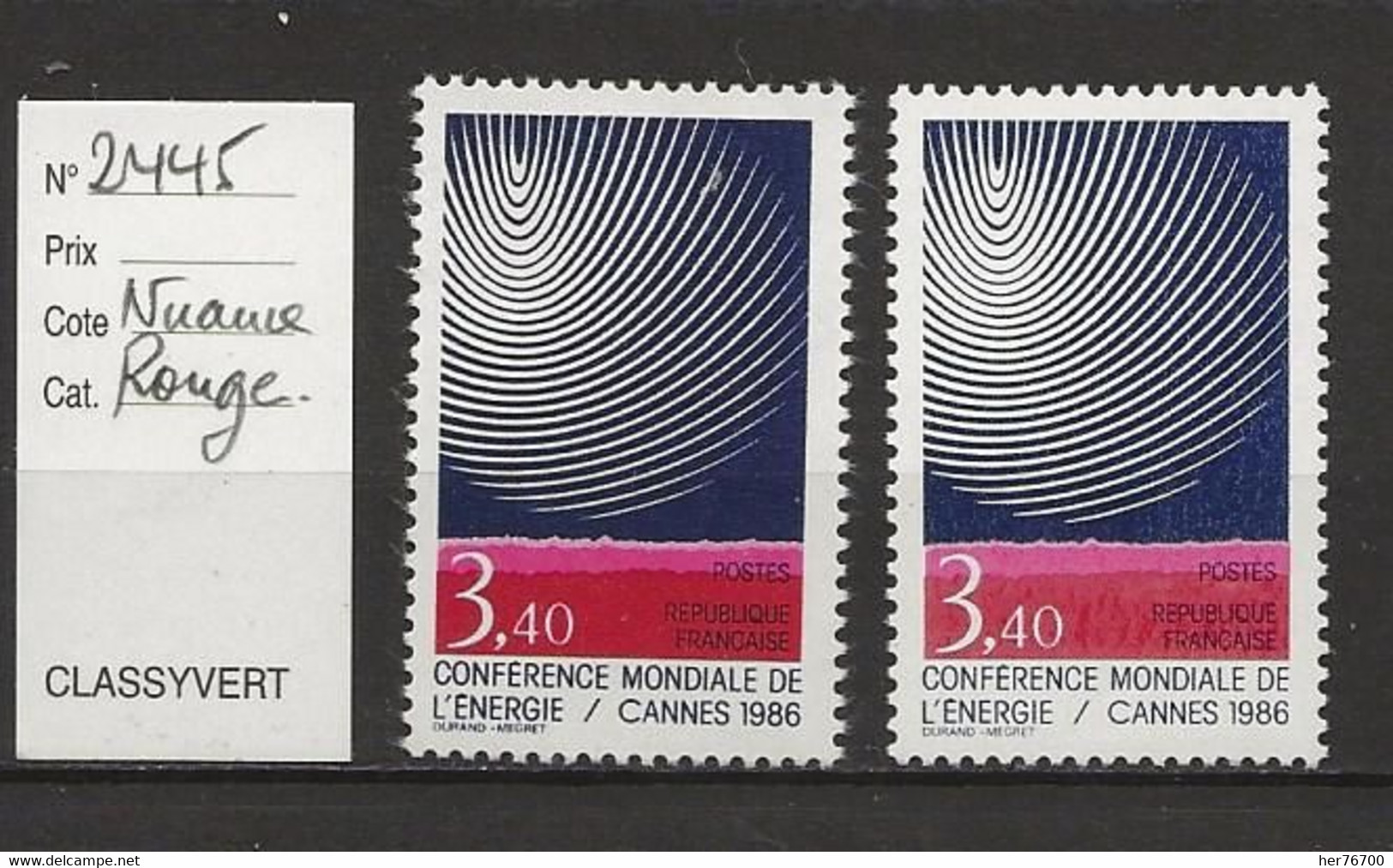 VARIETE FRANCAISE N° YVERT   2445 - Unused Stamps