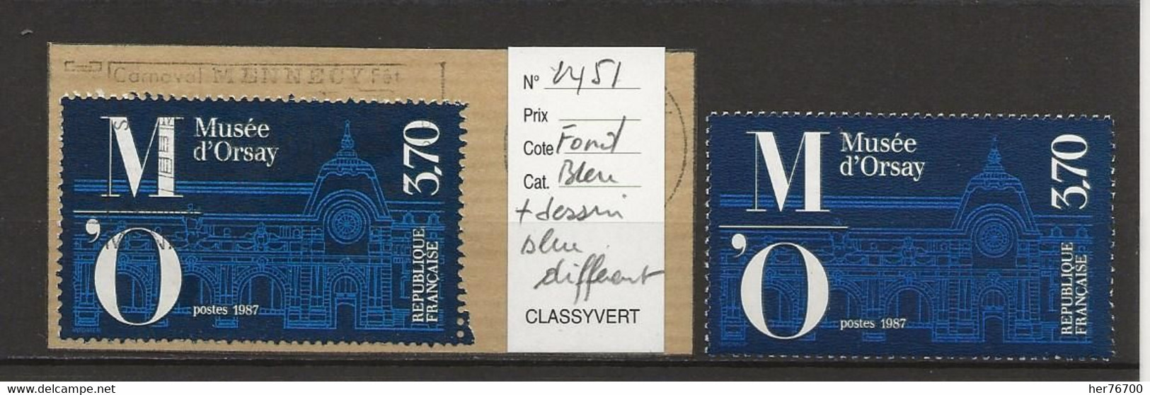 VARIETE FRANCAISE N° YVERT   2451 - Unused Stamps