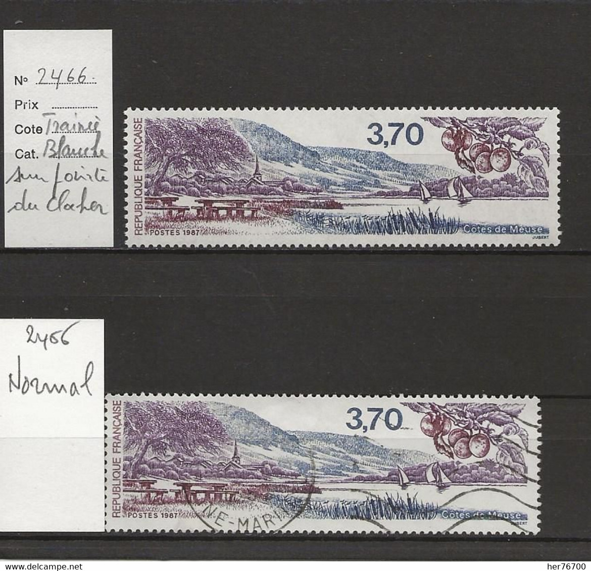 VARIETE FRANCAISE N° YVERT   2466  2467 - Unused Stamps