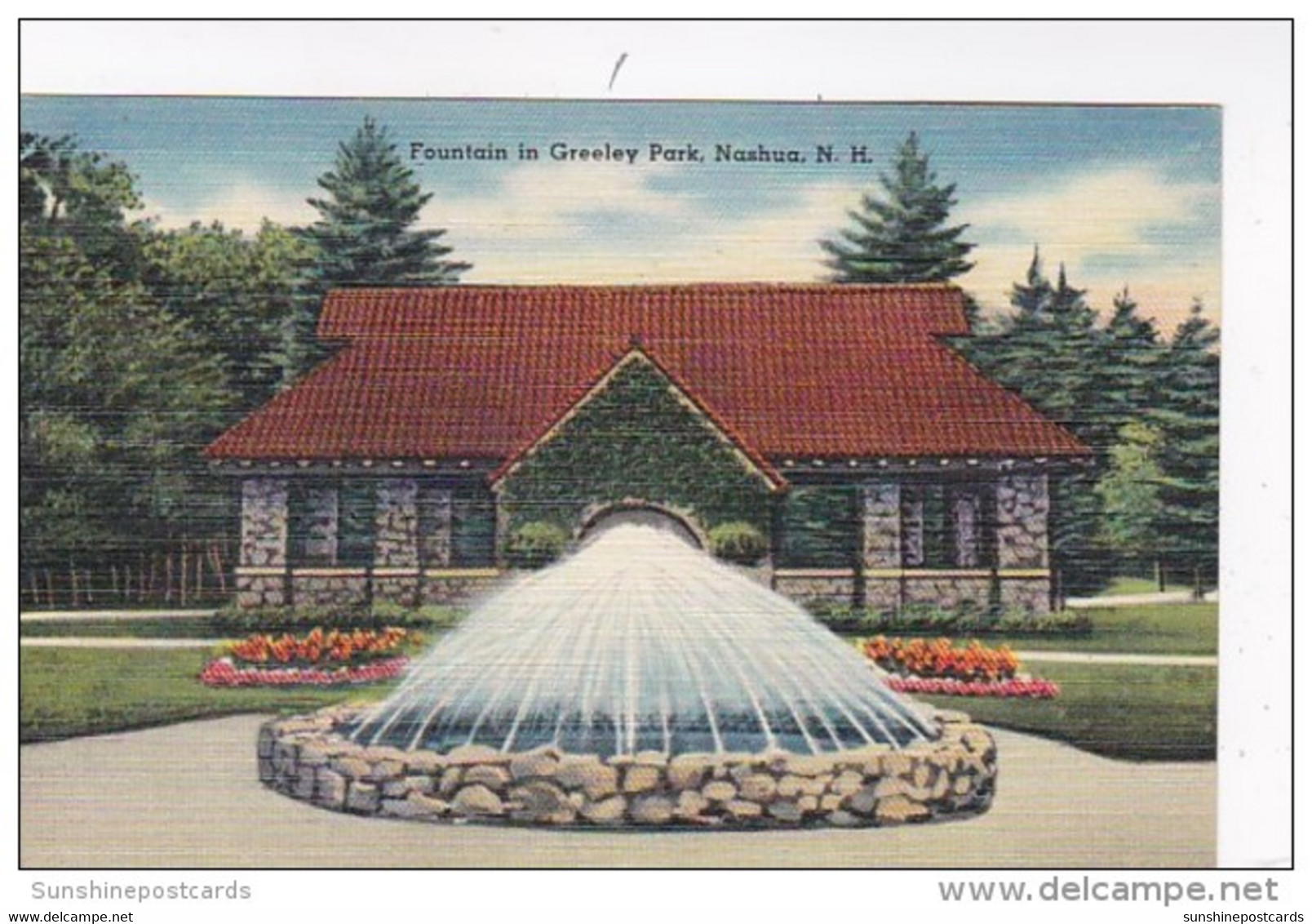 New Hampshire Nashua Fountain In Greeley Park - Nashua