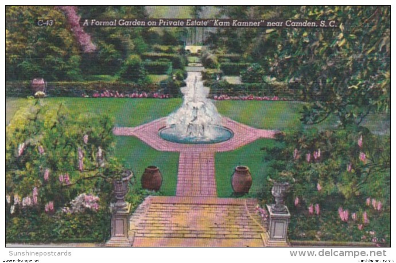 South Carolina Camden Formal Garden On Kam Kamner Private Estate - Camden