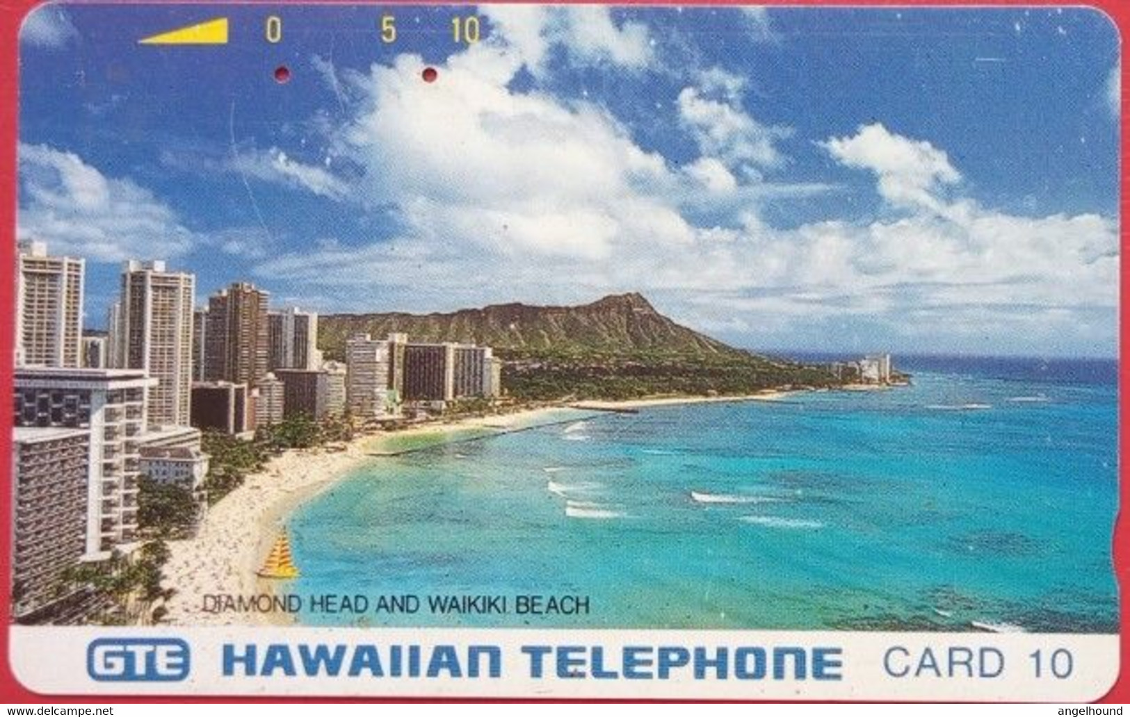 GTE Hawaiian  10 Units Diamond Head And Waikiki Beach, Card 10 - Hawaii