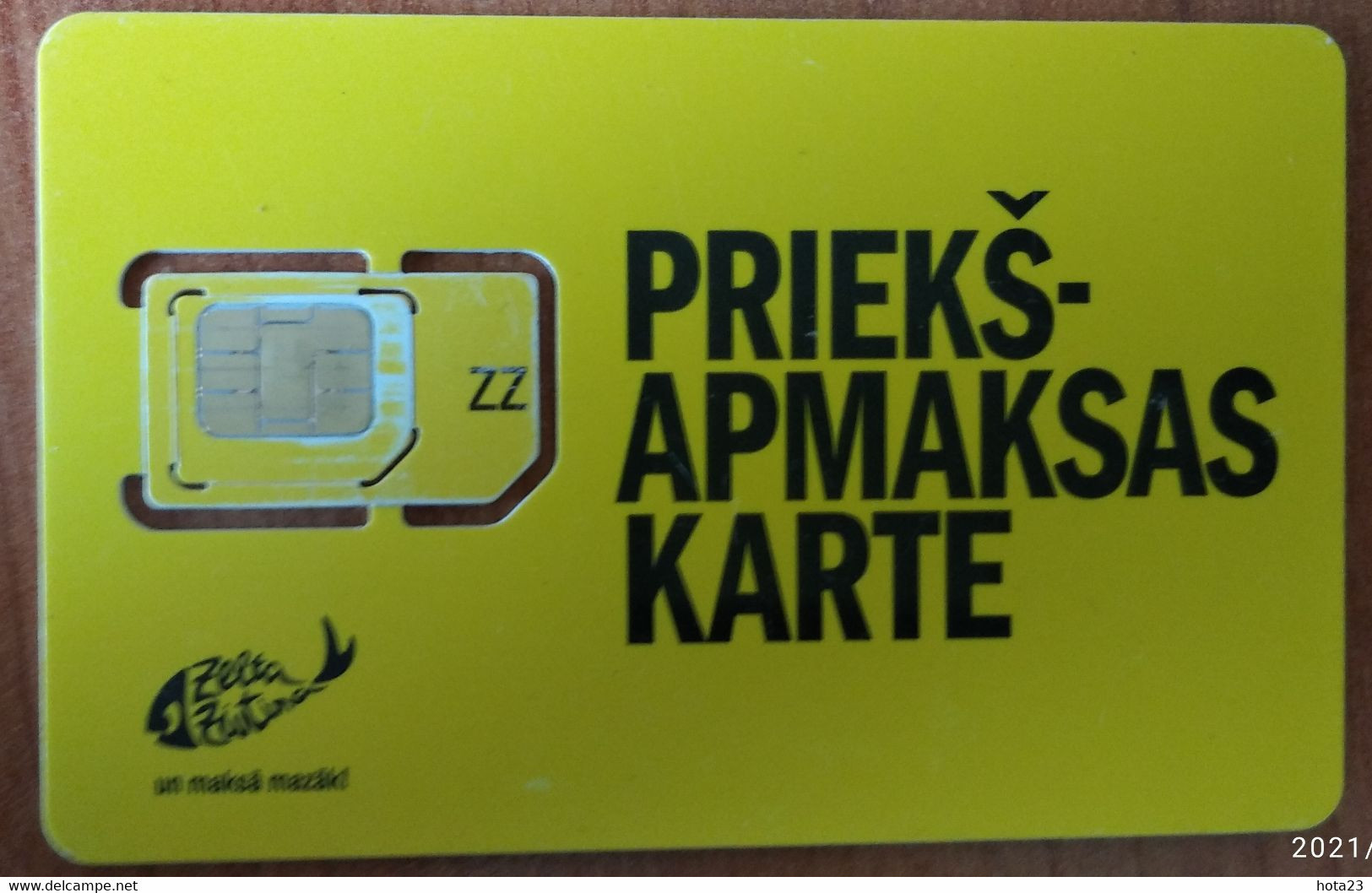 LATVIA 2011 GSM - GOLD FISH - Yellow Used Chip Phone Card  Start Kit - Letland