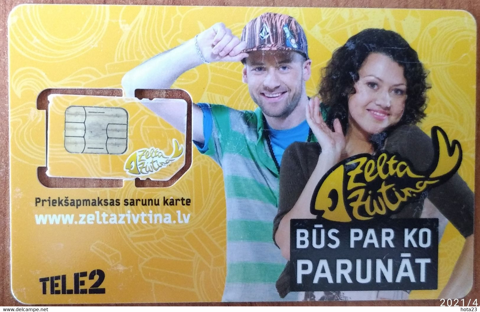 LATVIA 2010 GSM- GOLD FISH - Great Amizant , Modernwomen And Men Used Phone Card (LOT - Tk 55 - SARK) - Letland
