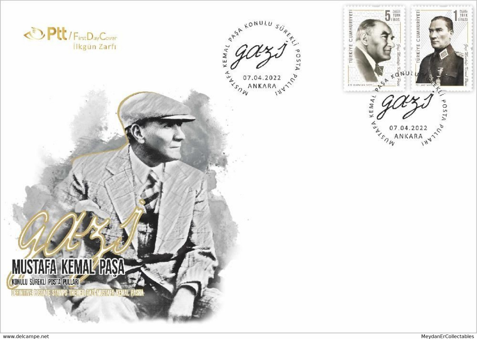 TURKEY / 2022 - (FDC) Mustafa Kemal Ataturk, MNH - Briefe U. Dokumente