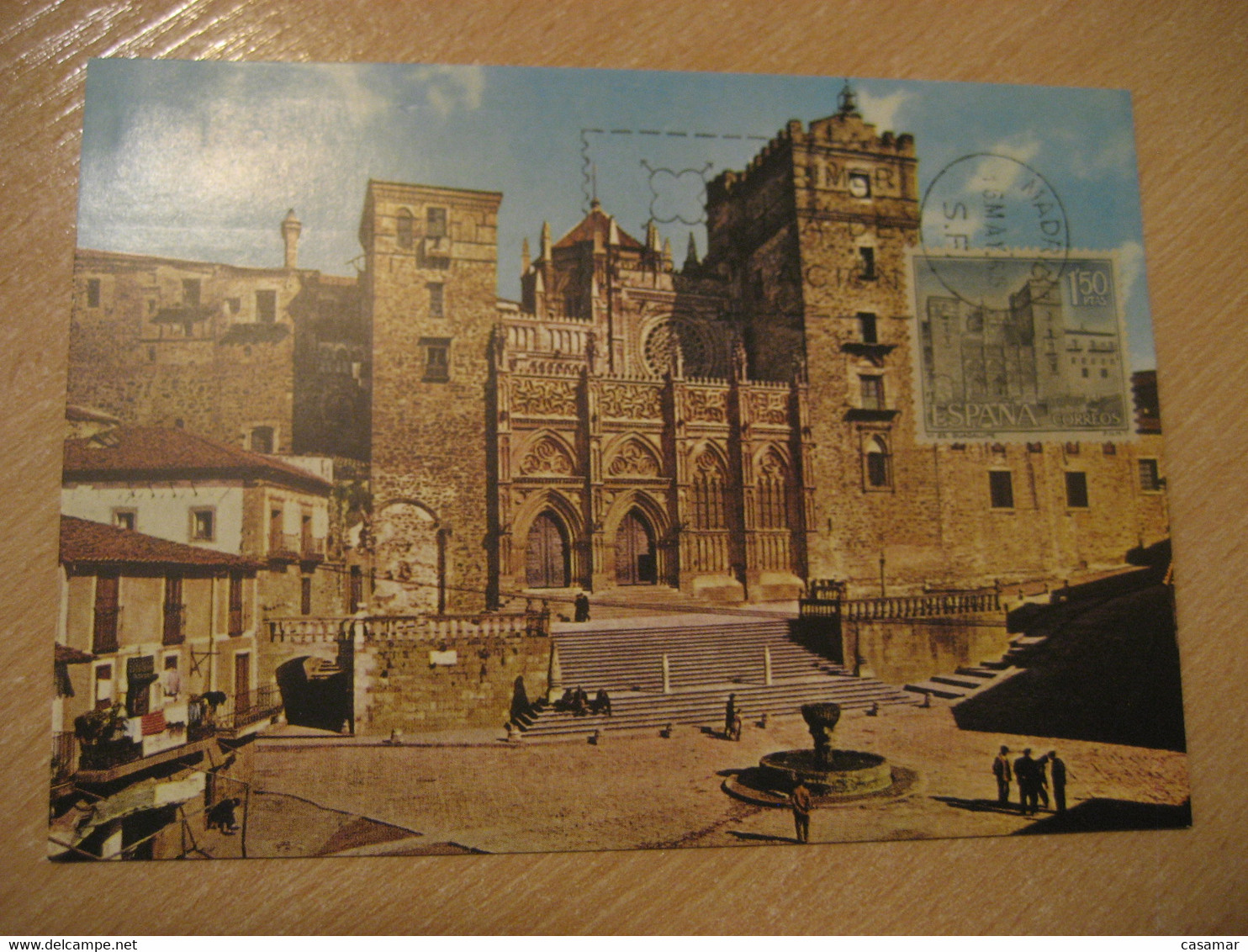 MONASTERIO DE GUADALUPE Caceres Extremadura Tarjeta Postal Postcard MADRID 1966 Maxi Maximum Card SPAIN - Cáceres