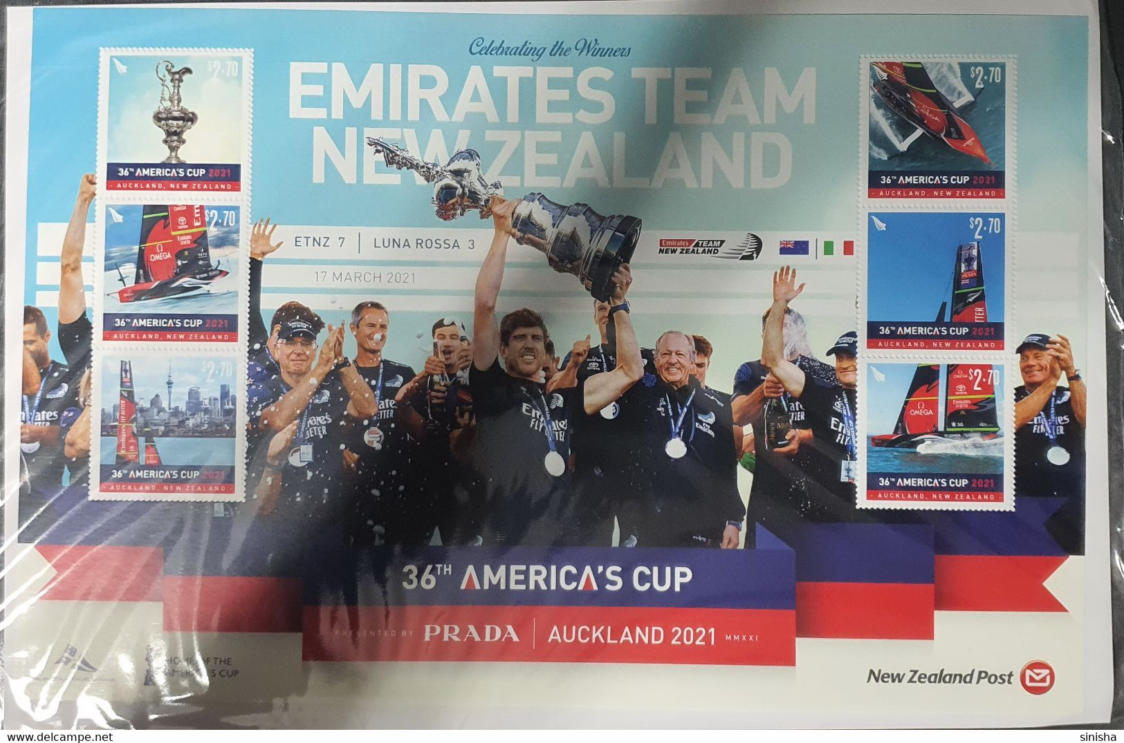 New Zealand / Celebrating The Winners / America's Cup Winners Sailing - Unused Stamps