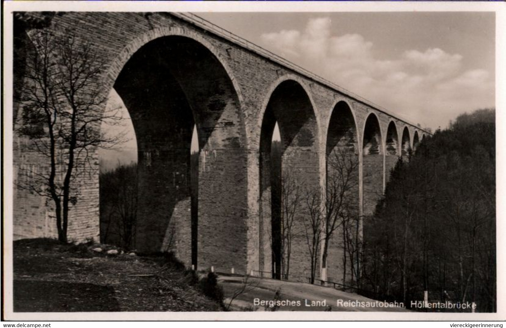 ! S/w Ansichtskarte Bergisches Land, Reichsautobahn, Höllentalbrücke, Architektur, 3. Reich - Ponts