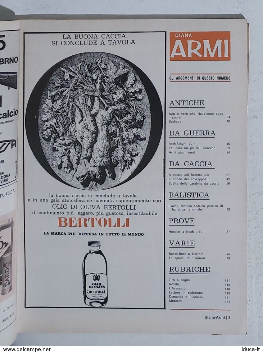 14207 DIANA ARMI A. II N. 6 - Automatico Beretta Mod. 300 - Ed. Olimpia 1968 - Testi Scientifici