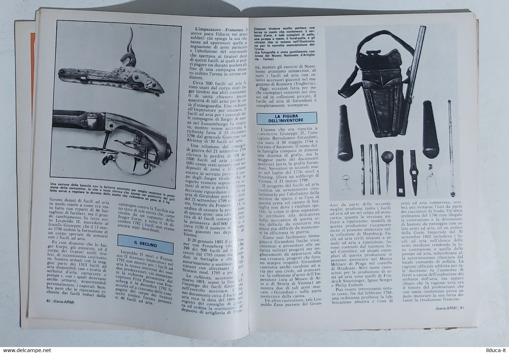 14207 DIANA ARMI A. II N. 6 - Automatico Beretta Mod. 300 - Ed. Olimpia 1968 - Testi Scientifici