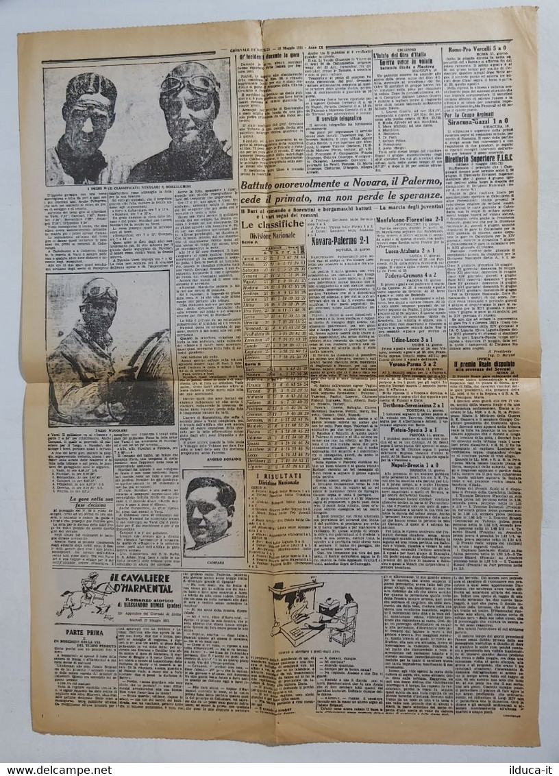 14209 Giornale Di Sicilia 12/05/1931 - Nuvolari Vincitore XXII Targa Florio - Other & Unclassified