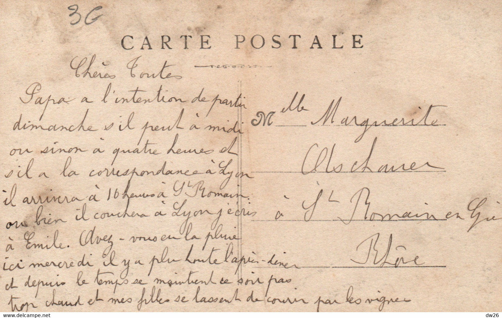 Prénom Marguerite, Lettre M, Femme, Enfants Et Cygne - Carte A.L. N° 3057/27 - Firstnames