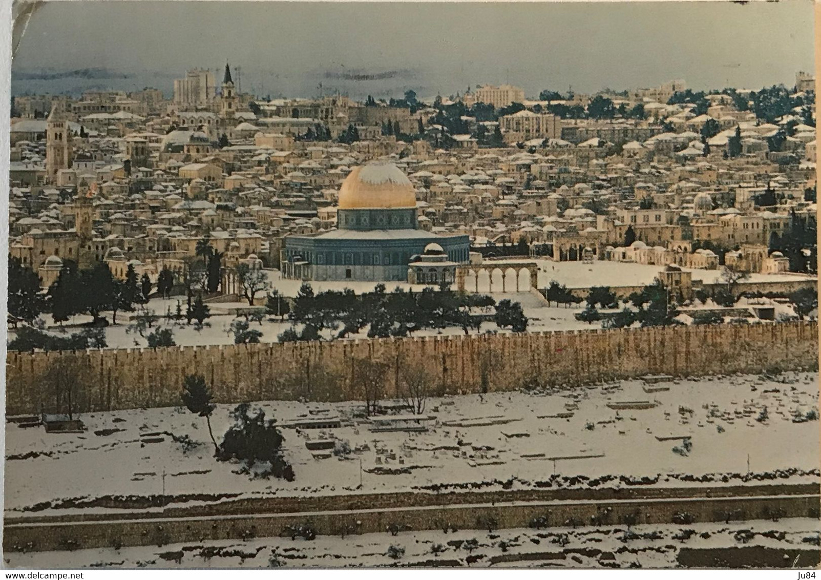 Israël - Jerusalem - Covered With Snow - Carte Postale Pour La France - 10 Avril 1983 - Autres & Non Classés