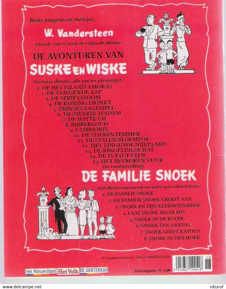 VANDERSTEEN : Lot De 5 SUSKE EN WISKE (n°13-14-15-16-17 ) EO Fac Similés - Suske & Wiske
