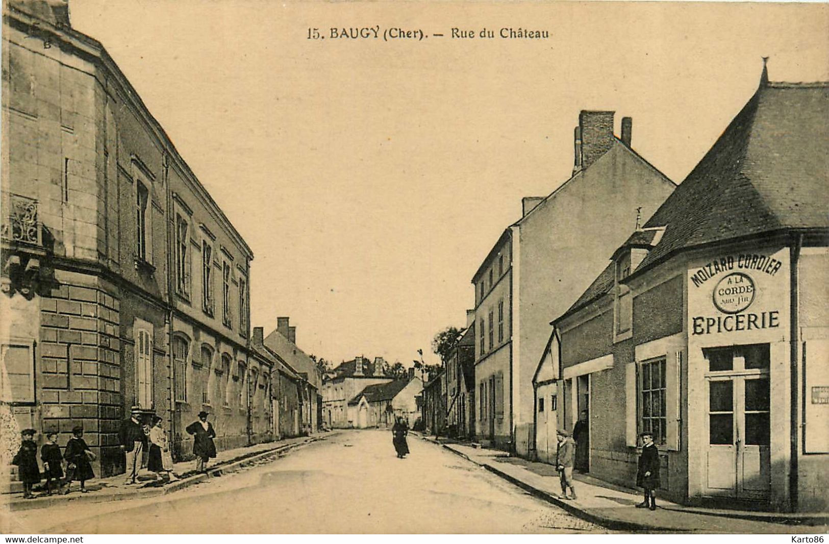 Baugy * La Rue Du Château * épicerie MOIZARD CORDIER , à La Corde - Baugy