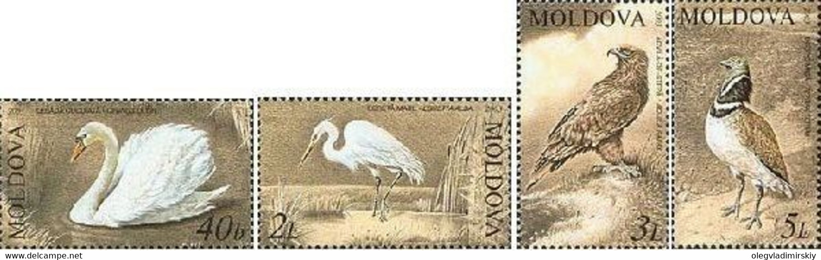 Moldova 2003 Birds Set Of 4 Stamps Mint - Schwäne