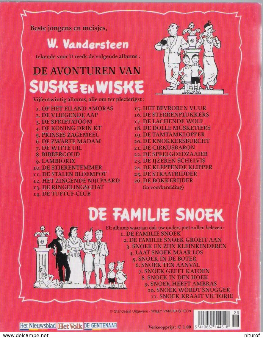 VANDERSTEEN : Lot de 5 SUSKE EN WISKE (n°18-19-24-25-26- ) EO fac similés