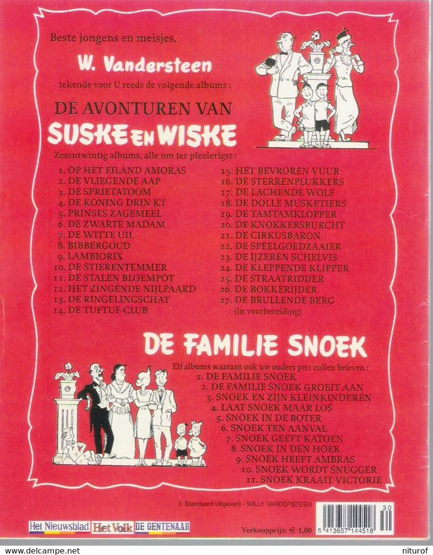 VANDERSTEEN : Lot de 5 SUSKE EN WISKE (n°18-19-24-25-26- ) EO fac similés