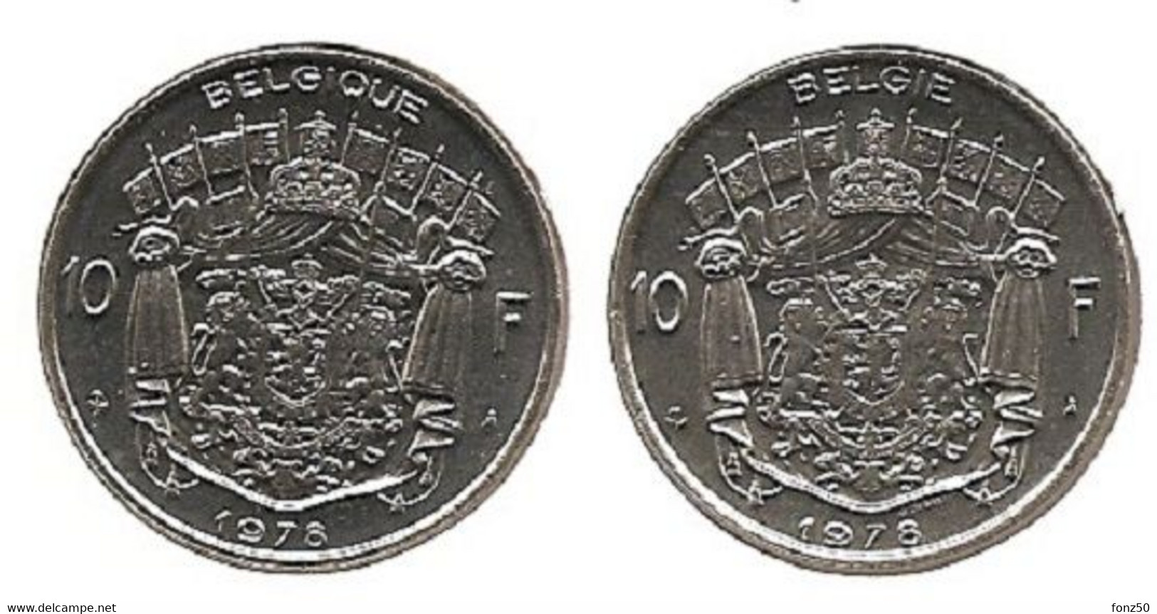 10 Frank 1978 Frans+vlaams * Uit Muntenset * FDC - 10 Francs
