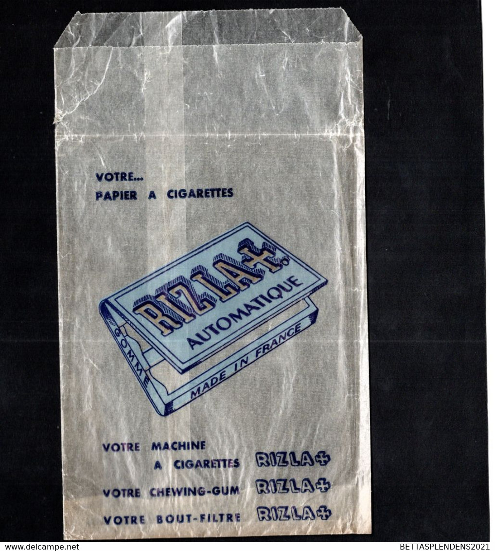 Publicité " Votre Papier à Cigarettes RIZLA " Sur Pochette Papier Crystal Transparent - Objetos Publicitarios