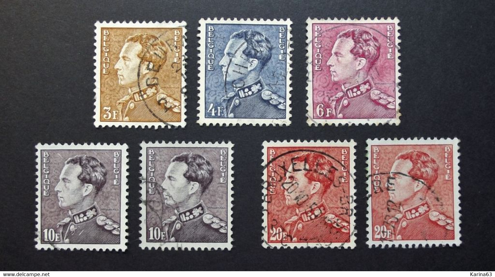 Belgie Belgique - 1951 - OPB/COB  N°  847a/847A/848/848A/848aA/848B/848B ( 7 Values) Poortman  - Obl. - Usados