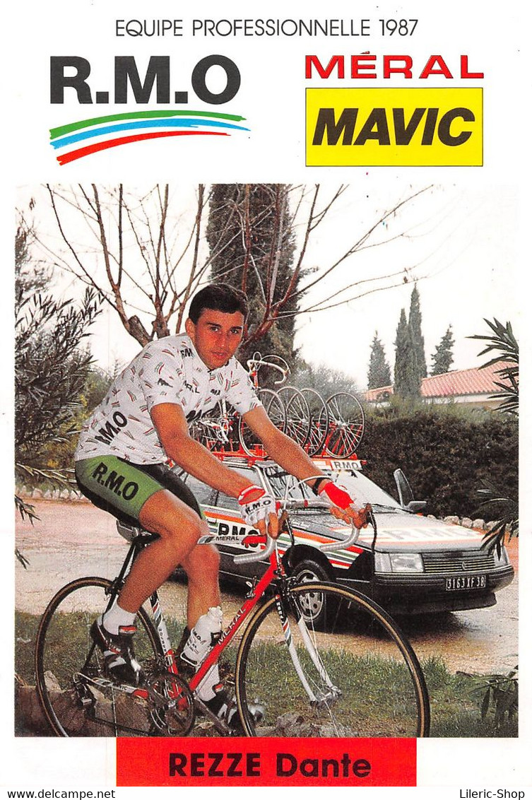 VELO / CYCLISME / EQUIPE R.M.O MERAL MAVIC 1987 - DANTE REZZE - PALMARES AU VERSO Cpm - Cyclisme