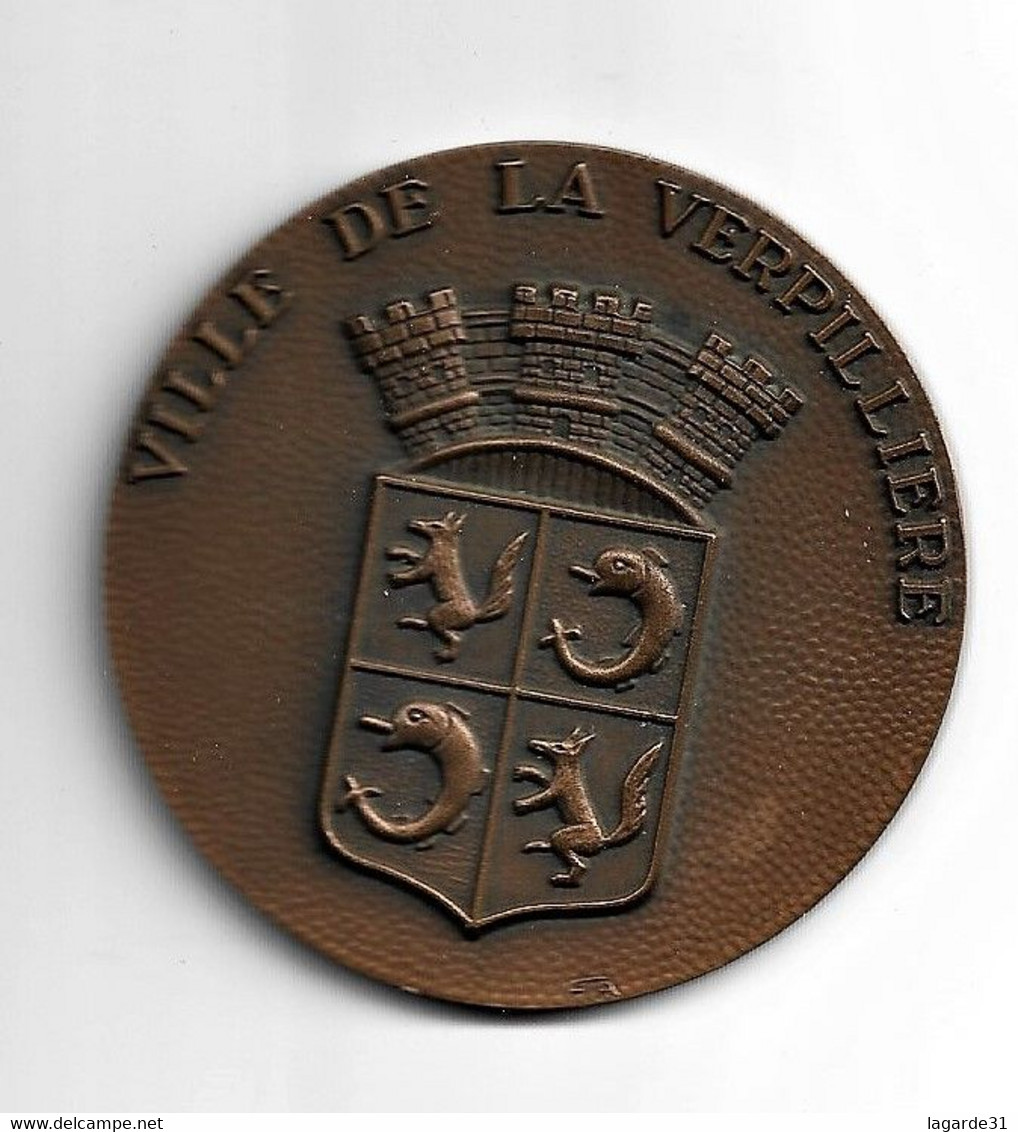 Medaille Ville De Verpilliere (70 Mm) Canning Conseiller 1983 Unique Sur Delcampe - Andere & Zonder Classificatie