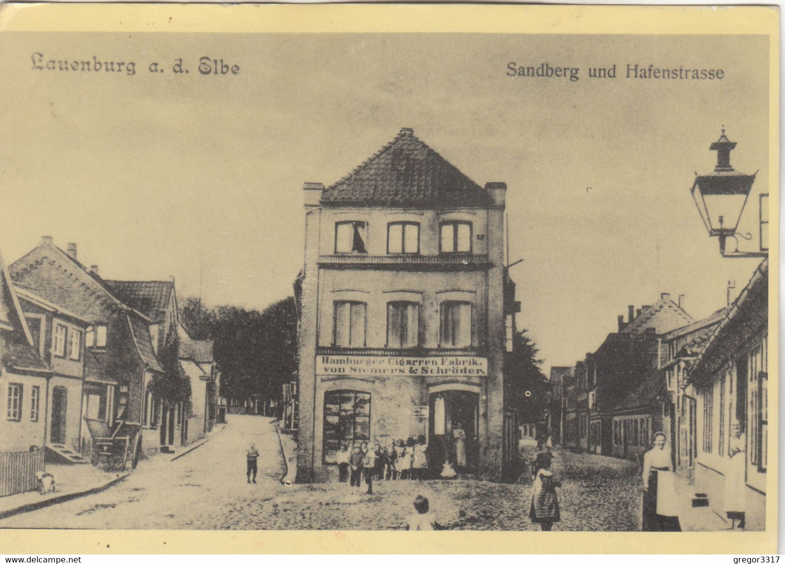 B395) LAUENBURG A. D. ELBE - SANDBERG Und HAFENSTRASSE - Nachdruck Von 1906   Gel.  24.10.2000 - Lauenburg