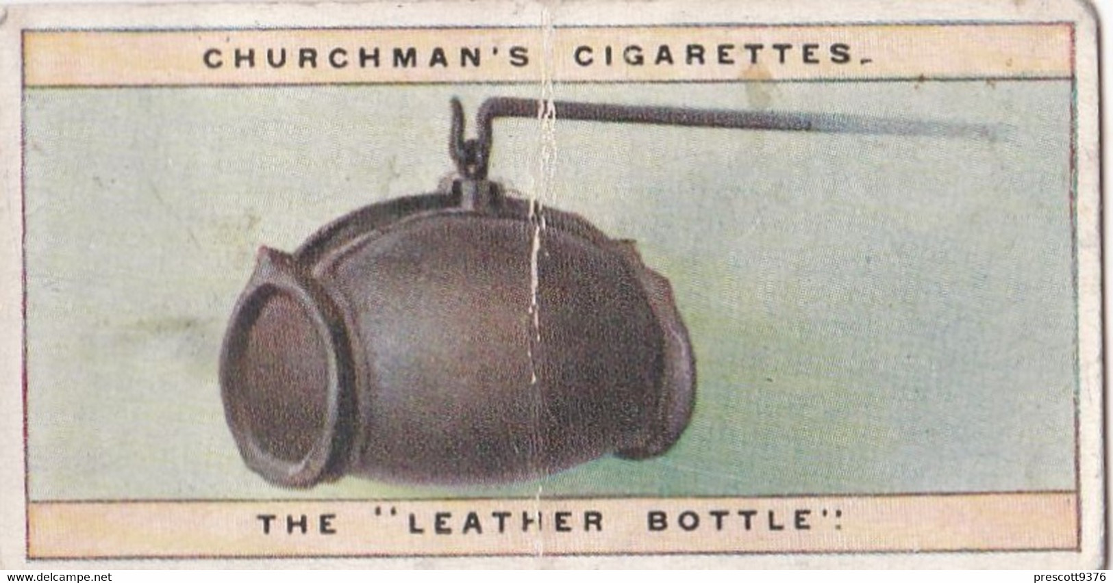 Curious Signs 1925 -  16 The Leather Bottle - Churchman Cigarette Card - Original - Churchman