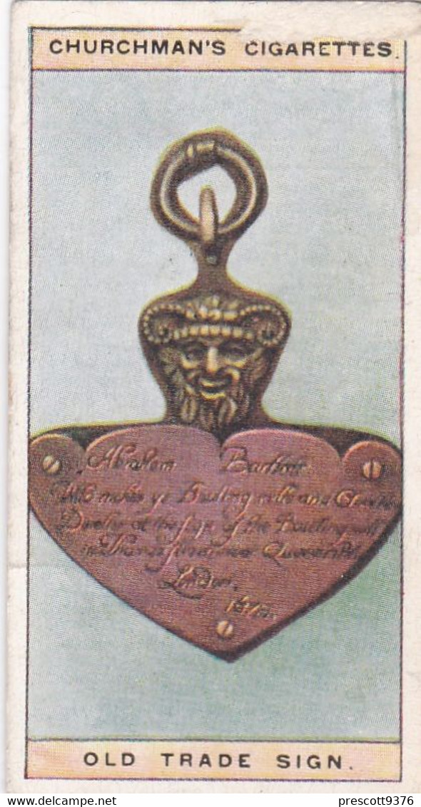 Curious Signs 1925 -  19 Old Trade Sign - Churchman Cigarette Card - Original - Churchman