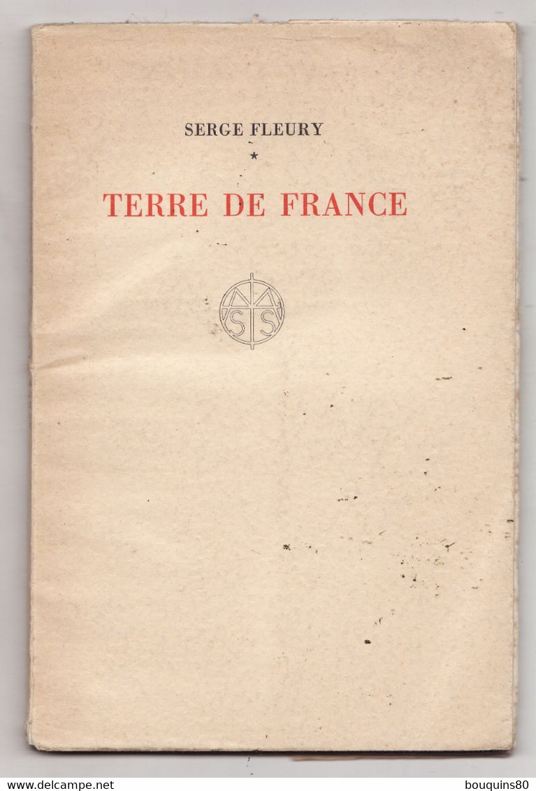 TERRE DE FRANCE De SERGE FLEURY 1939 - Unclassified