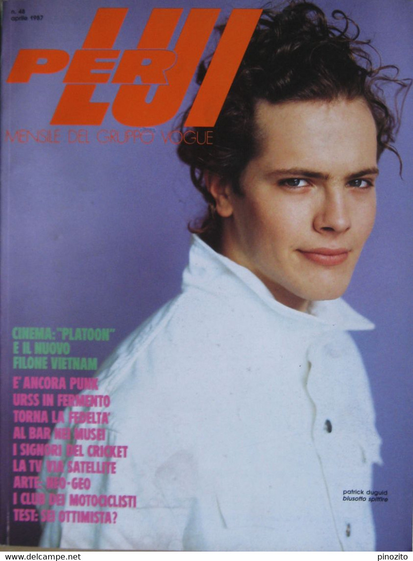 PER LUI 48 1987 Patrick Duguid Platoon Oliver Stone Bruce Weber Moda Anni 80 Fashion - Moda