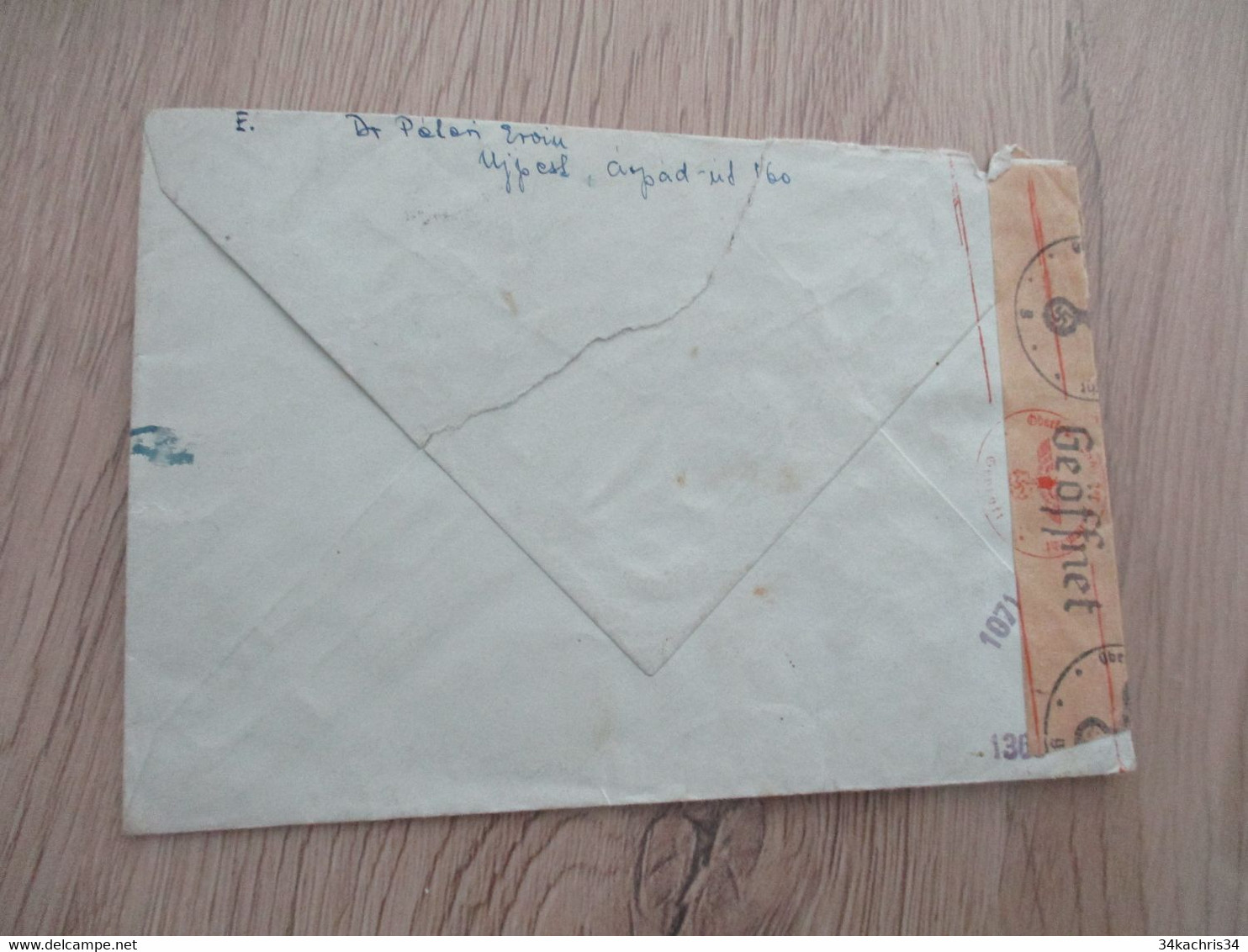Hongrie Lettre 1942 5 TP En Censure Allemande Budapest Pour Grenoble - Postmark Collection