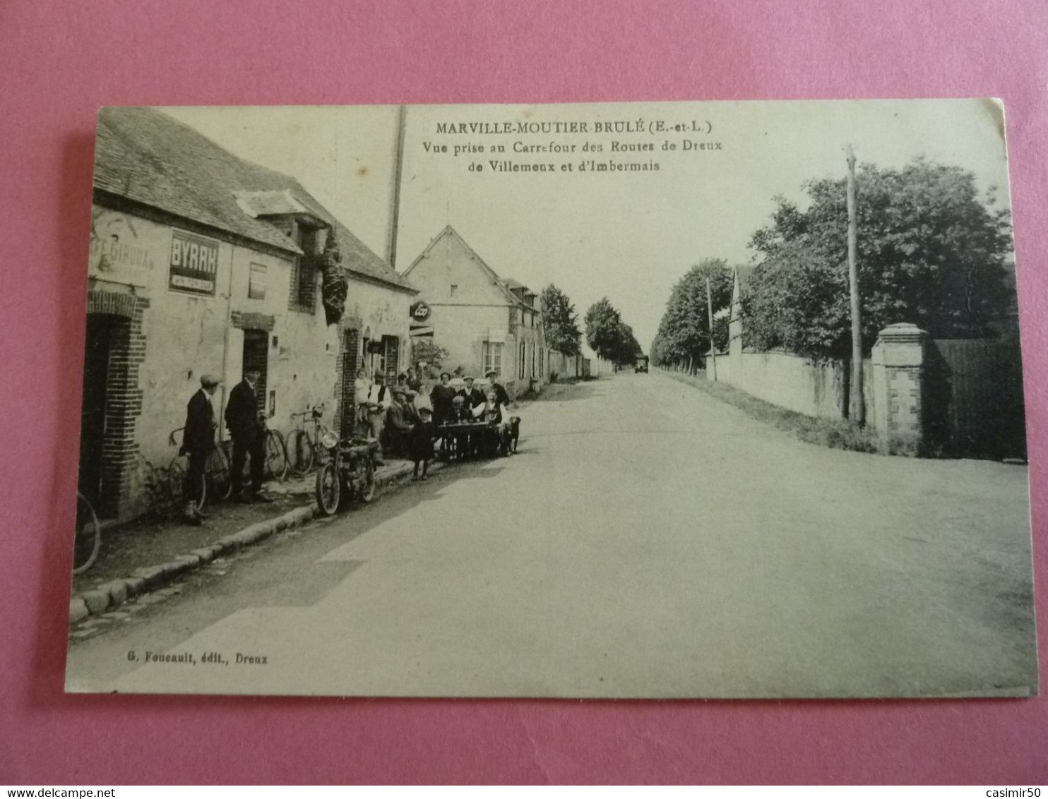 MARVILLE MOUTIER BRULE  VUE PRISE AU CARREFOUR DES ROUTES DE DREUX? DE VILLEMEUX ET D'IMBERMAIS - Otros & Sin Clasificación