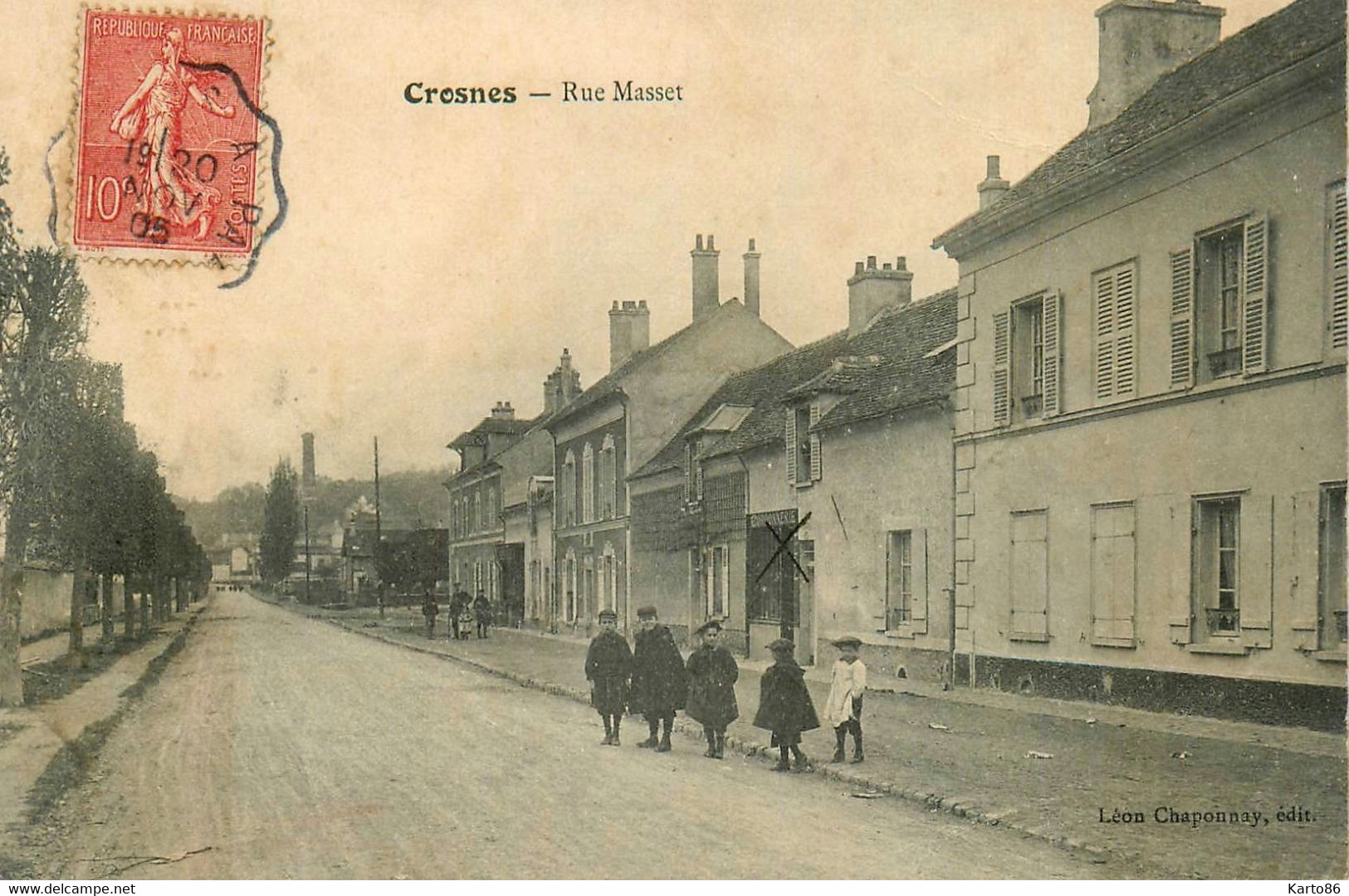 Crosne Crosnes * 1905 * La Rue Masset - Crosnes (Crosne)