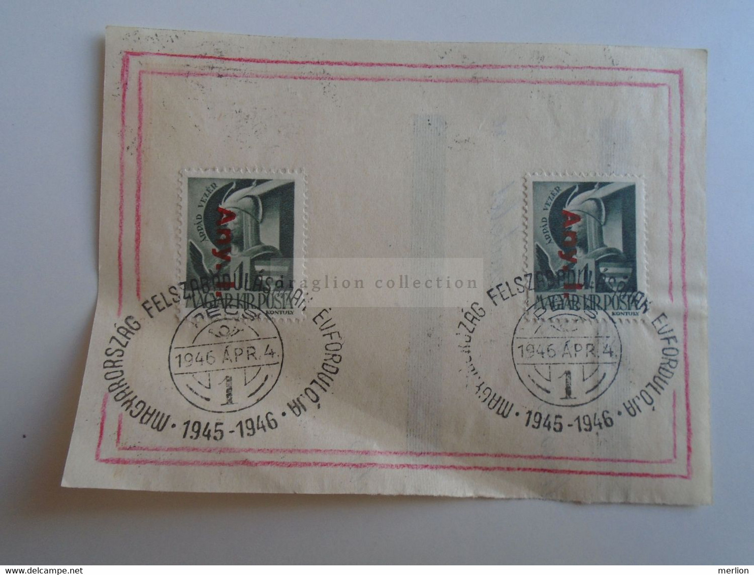 D189584   Hungary   Anniversary Of The Liberation Of Hungary April 4, 1946  PÉCS - Other & Unclassified
