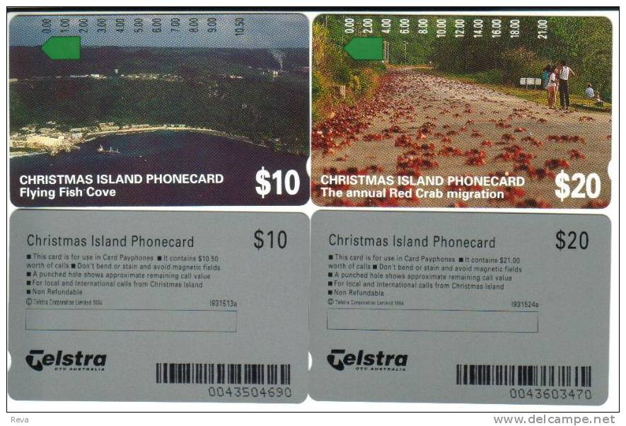 CHRISTMAS ISLAND $20  RED CRAB MIGRATION  WOMAN 2ND $20 CARD ( OUT OF 3)  MINT SCARCE READ DESCRIPTION !! - Islas Christmas