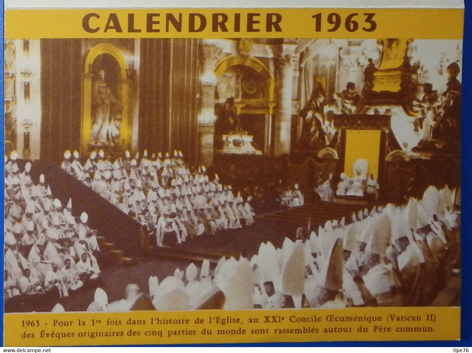 Petit Calendrier De Poche 1963 Oeuvre Pontificale De Saint Pierre Apôtre - Grand Format : 1961-70