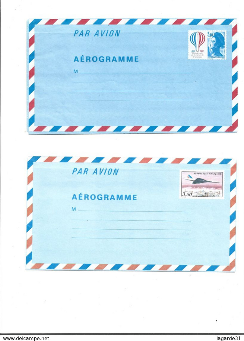 Lot De 6 Aérogrammes - Aerograms