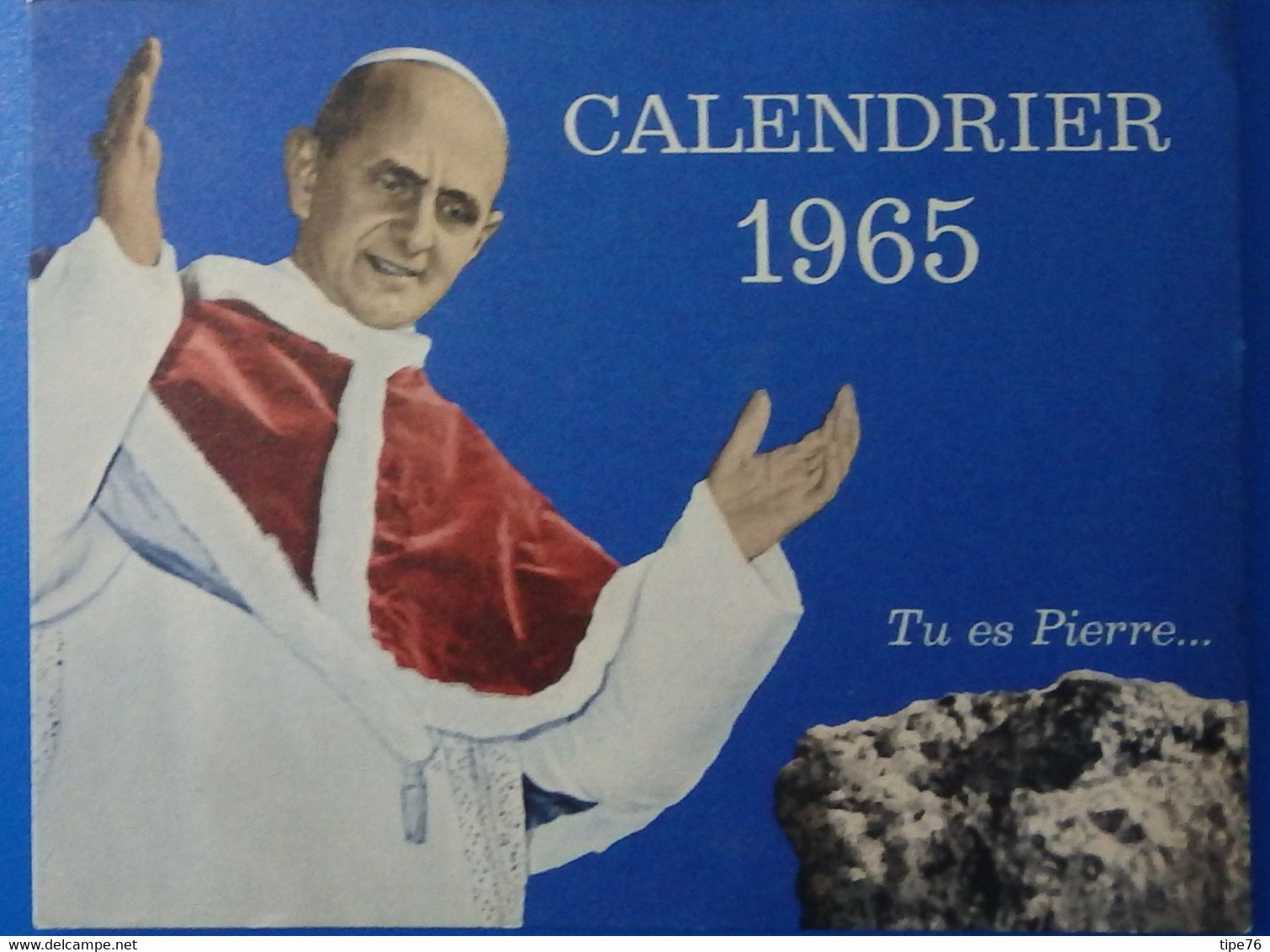 Petit Calendrier De Poche 1965 Oeuvre Pontificale De Saint Pierre Apôtre - Grand Format : 1961-70