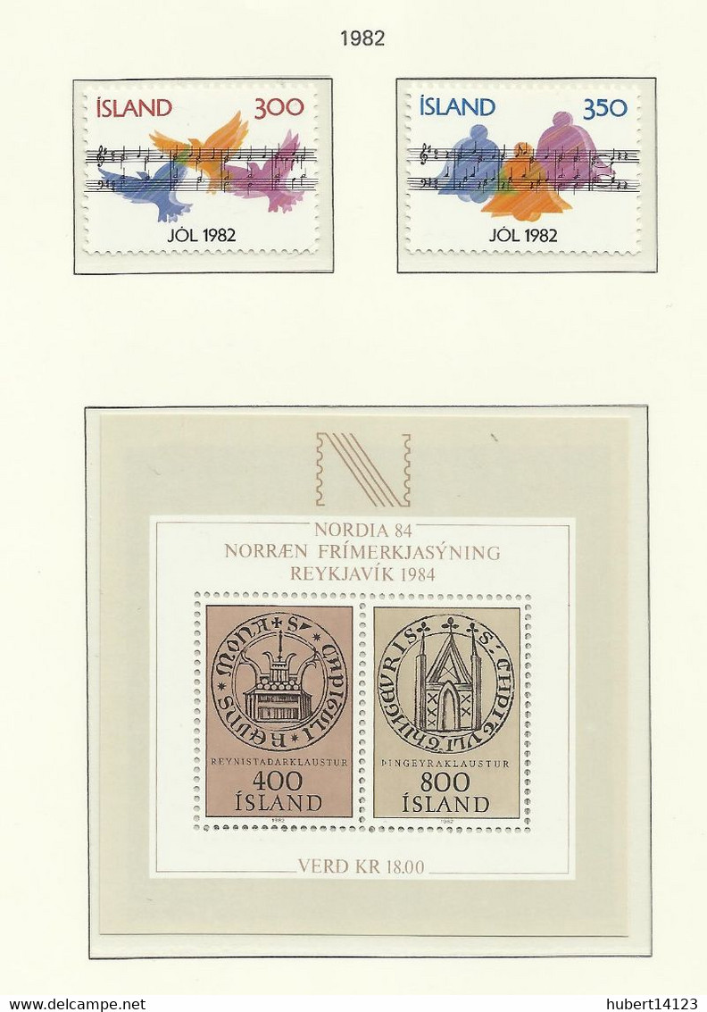 ISLANDE 1982  N° 529 à 544 + BLOC N° 4 - Sonstige & Ohne Zuordnung