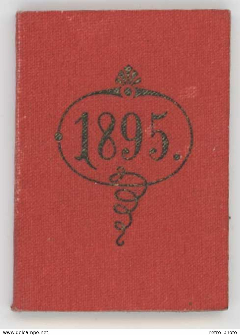 Petit Carnet Calendrier 1895 / Portemonnaie Kalender ( Allemagne ) - Petit Format : ...-1900