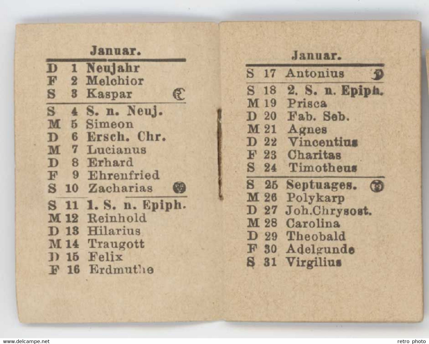 Petit Carnet Calendrier 1891 / Portemonnaie Kalender ( Allemagne ) Verlag J. Stehmann Leipzig - Kleinformat : ...-1900