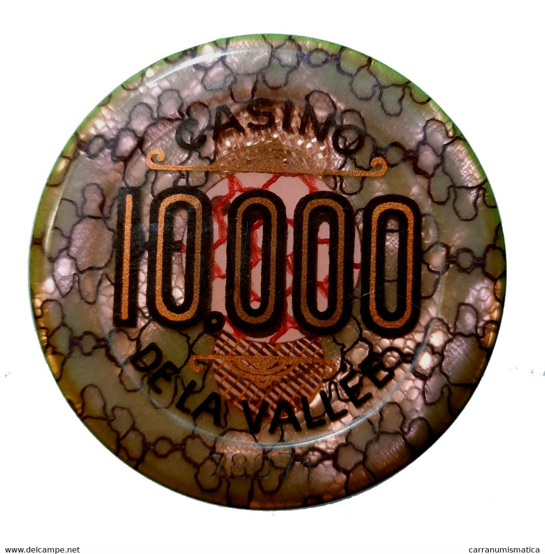 [NC] SAINT VINCENT (AOSTA) - Casinò De La Vallée - CHIP / FICHE / TOKEN Da 10000 - Casino